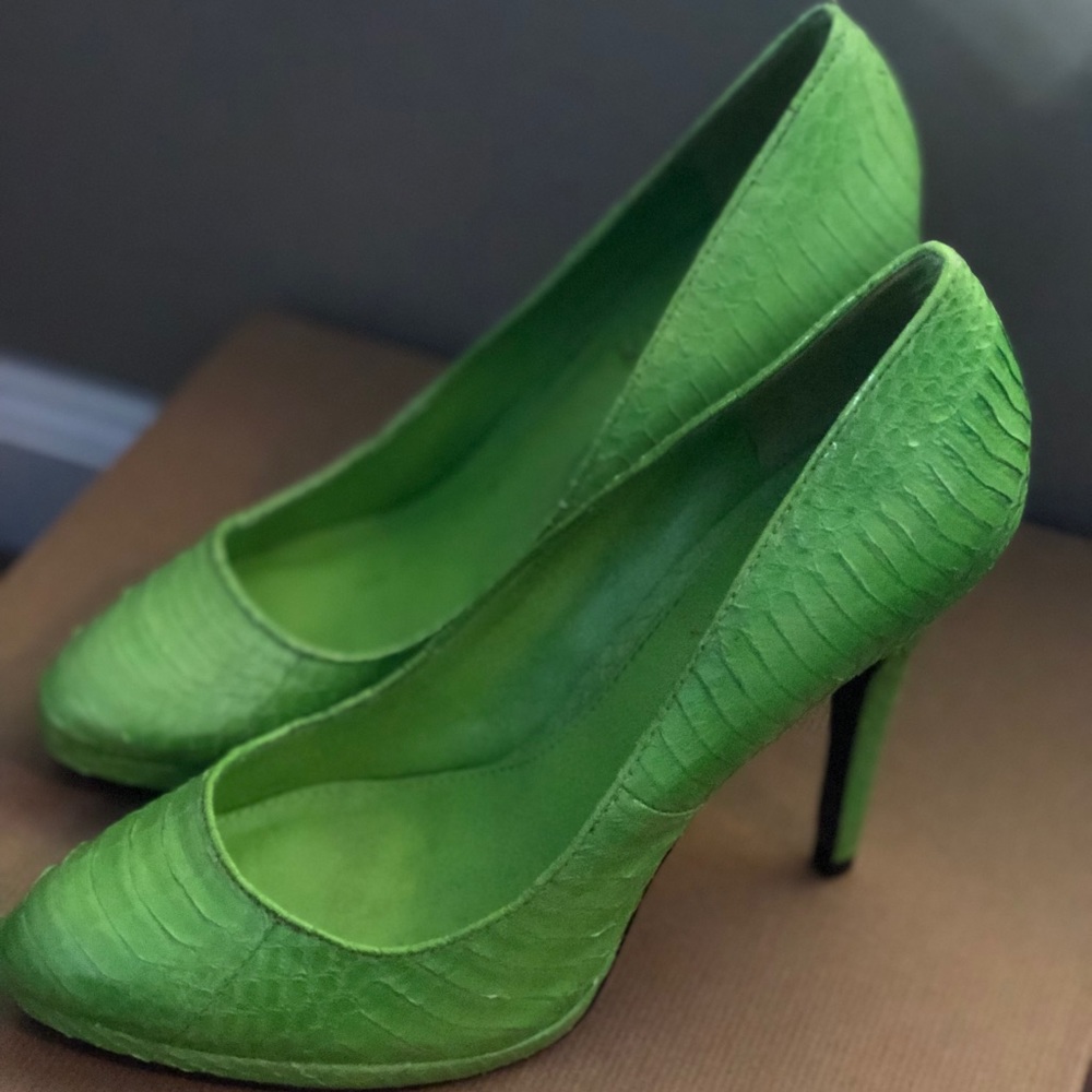 Lime green heels